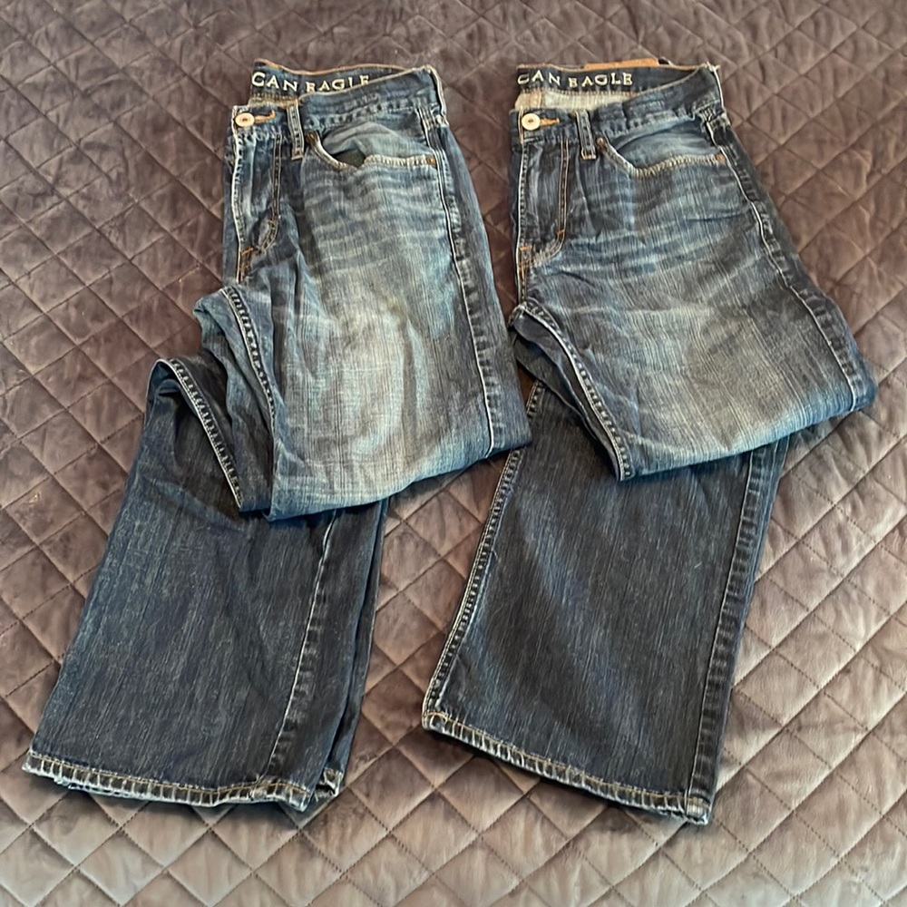 Two (2) American Eagle Low Rise Boot Jeans